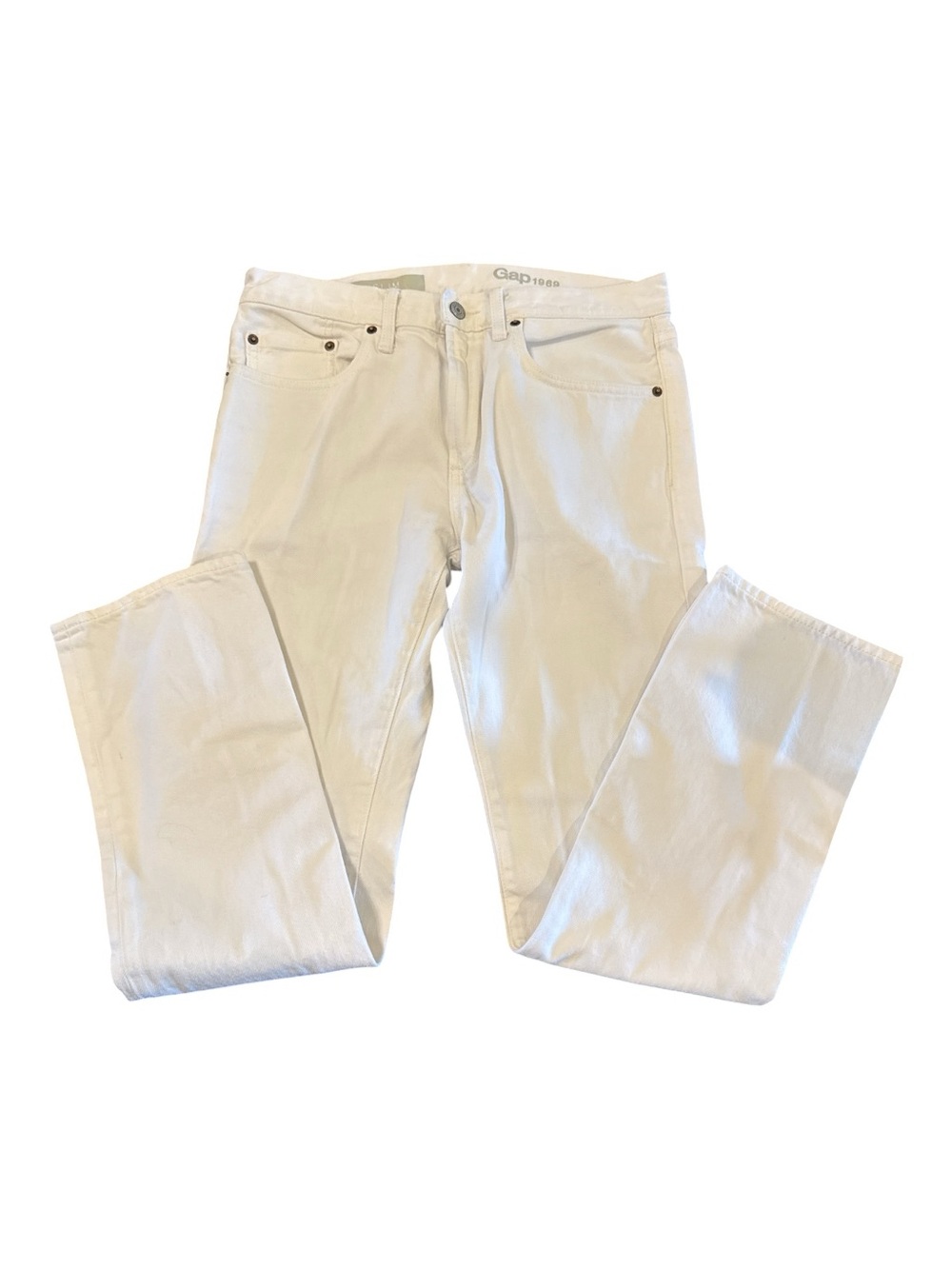 Gap 1969 White Straight-Leg Jeans